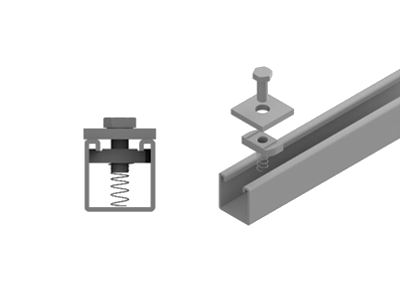 Strut Channel Spring Nut Connection